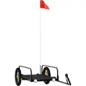 Syfax Fahrradanhänger Schwarz 122x53x31 cm Eisen