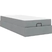 Syfax Bettgestell mit Matratze 2 pcs Hellgrau Stoff