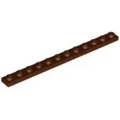 LEGO 1x12 Platten 60479 - 50 Stück Rotbraun