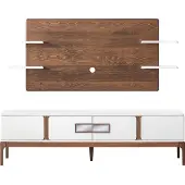 AEA Wohnzimmer Set Wohnwand 2tlg. Exklusive Sideboard und TV-Wandpaneel