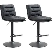 CLP 2er Set Barhocker Damar Kunstleder schwarz - hellbraun