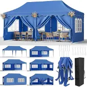 OEM Pop-Up Pavillon Zelt, wasserdicht, UV-Schutz, stabiler Aluminiumrahmen, Blau