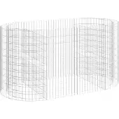 vidaXL Gabionen-Hochbeet Verzinktes Eisen 200x100x100 cm
