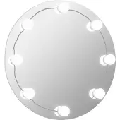 Syfax Wandspiegel mit LED-Beleuchtung Rund Glas