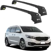 TURTLE DACHTRÄGER AIR-2 , Schwarz KIA CARNIVAL YP 2015 - 2020 (MPV)