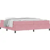Syfax Bettrahmen mit Matratze Rosa 200 x 200 cm Stoff