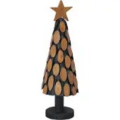 Syfax Weihnachtsbaum mit Ständer Braun 61 cm Massivholz Teak