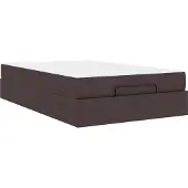 Syfax Bettgestell mit Matratze 2 pcs Hellbraun Stoff