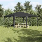 vidaXL Möbel Partyzelt Anthrazit 4x4 m PE - Pavillons & Partyzelte 42003423