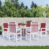 vidaXL Möbel Gartenstuhlauflagen für Niedriglehner 6 Stk. Weinrot 100x50x3cm - Sitzkissen 314142