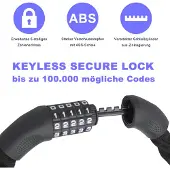 Fiqops 90cm Fahrradschloss Zahlenschloss Kettenschlösser Motorradschloss Mopedschloss
