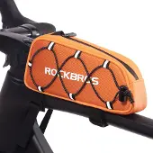 RockBros Fahrradtasche Rahmentasche Oberrohrtasche 1 L Orange Vollständig Reflektierend