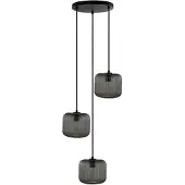 HOME DELUXE Hängeleuchte aus Glas LILY - Rauchgrau | Pendelleuchte Hängelampe Deckenpendel