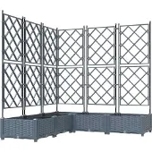 Syfax Garten-Pflanzgefäß 5 pcs Hellgrau 120 x 120 x 125,5 cm