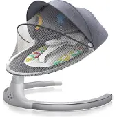 Merkloos Elektrische Babyschaukel – Wipstoel / Babyswing – Grau