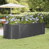 Prolenta Maison Exclusive - Hochbeet Verzinkter Stahl 249x100x68 cm Anthrazit