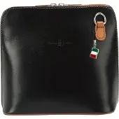 Florence Echtleder glatt Damen Abendtasche schwarz braun OTF109F
