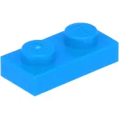 LEGO 100 Stück , Teil Nr. 3023 in Dunkles Azurblau (Dark Azure)