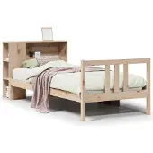 Syfax Bücherregalbett ohne Matratze 75x190 cm Massivholz Kiefer