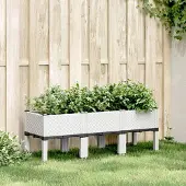 Prolenta Maison Exclusive - Pflanzkasten mit Beinen Weiß 120x40x42 cm PP