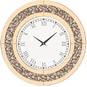 OEM Wanduhr, elegantes rundes Design, geräuschloses Quarzwerk, Tawny Tönung, 60cm (24Zoll)