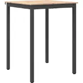 vidaXL Bartisch Natur 80 x 80 x 105 cm Massives Kiefernholz