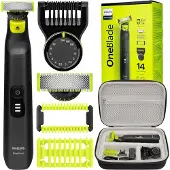 Philips OneBlade Pro 360 Rasierer QP6542/15 + Tasche, Schwarz
