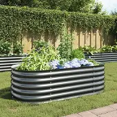 Prolenta Maison Exclusive - Garten-Hochbeet 160x80x44 cm Verzinkter Stahl Grau