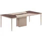 AEA Konferenztisch Beige mit Holzstruktur und modernem Design für Büro und Meeting
