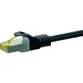 Dsit RJ45 Netzwerkkabel S/FTP (PiMF), mit CAT 7 Rohkabel, Schwarz, 30m
