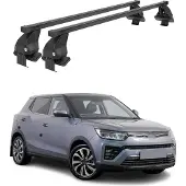 Menabo Dachträger Grundträger für Ssangyong Tivoli 2015-2023 Stahl Schwarz 2tlg