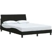 Syfax Bettgestell ohne Matratze "Hanko" Schwarz 140x190 cm Stoff
