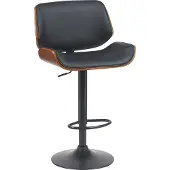 CLP Barhocker Beverley Kunstleder, Farbe:walnuss/schwarz