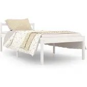 vidaXL Seniorenbett Weiß 90x190 cm Massivholz Kiefer