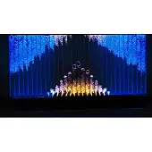 AEA Moderne Trennwand Wände LED Wasserwand Beleuchtete Wand Säulen 240x150cm Sofort