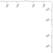 Zumaline Schienenstrahler-Set 8x GU10 4 m weiß Lisa Track 3587