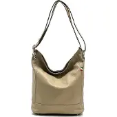 DrachenLeder Florence Leder Tasche Schultertasche Shopper taupe beige OTF159C