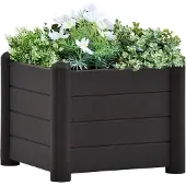 vidaXL Möbel Garten-Hochbeet PP Anthrazit 43x43x35 cm - Beete 313973