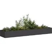 Syfax Pflanzkübel Schwarz 360x80x40 cm Stahl
