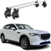Menabo Dachträger Grundträger für Mazda CX-60 2022-2025 Stahl Grau 2tlg