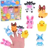 Jokomisiada Gummifingerpuppen Bauernhoftiere - Set mit 5 Figuren ZA5600