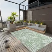 vidaXL Design Outdoor-Teppich Grün 190x290 cm PP, Outdoorteppiche 2024 Neu