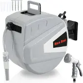 Izrielar Schlauchtrommel Automatik 20M Wasserschlauchaufroller Schlauchaufroller Gartenschlauchaufroller Wasserschlauch 180° schwenkbar Wandhalterung
