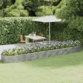vidaXL Möbel Hochbeet Verzinkter Stahl 507x100x36 cm Silbern - Beete &37832