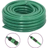 Syfax Gartenschlauch mit Kupplung-Set Grün 0,75" 10 m PVC