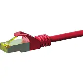Dsit RJ45 Netzwerkkabel S/FTP (PiMF), mit CAT 7 Rohkabel, Rot, 10m