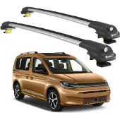 TURTLE DACHTRÄGER AIR-1 VOLKSWAGEN CADDY ALL 2020 - 2024 Raised Rails , Silber
