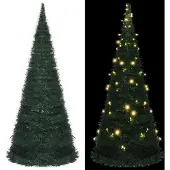 Prolenta Maison Exclusive - Künstlicher Pop-Up-Weihnachtsbaum mit Beleuchtung Grün 210 cm