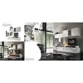 AEA Wohnwand Design Wandschrank Regal Wohnzimmer Holz Schränke Vitrine Wand Regale