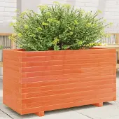 vidaXL Möbel Pflanzkübel Wachsbraun 90x40x49,5 cm Massivholz Kiefer - Beete 3282556